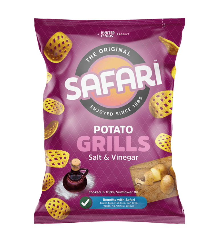safari potato grills salt and vinegar chips pack