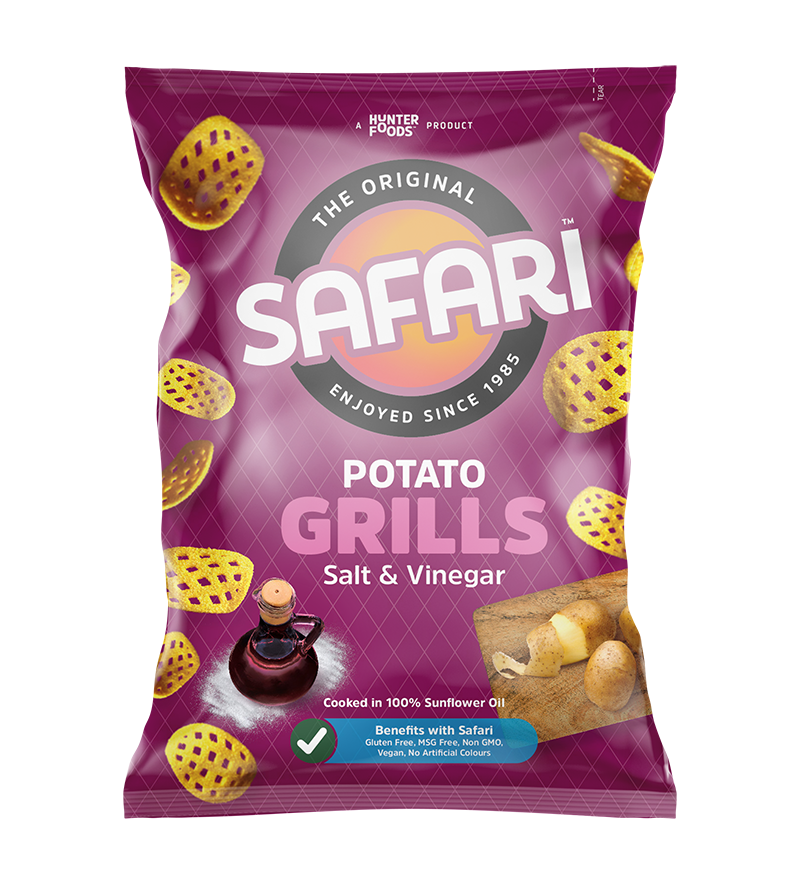 safari potato grills salt and vinegar chips pack