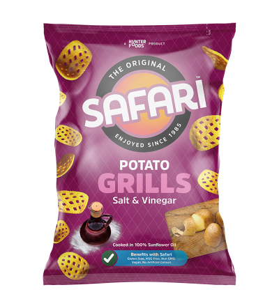 safari potato grills salt and vinegar chips pack